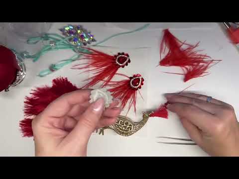 Видео: Декор павлина и броши из страз. Часть 1. Запись прямого эфира