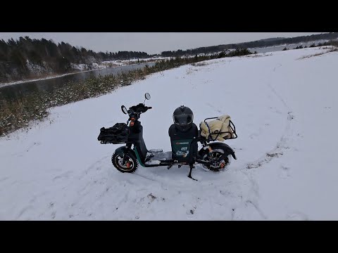 Видео: МОРОЖЕНЫЙ ЗАЯЦ в ТАЙГЕ! Путь на электромопеде к ледяной воде.