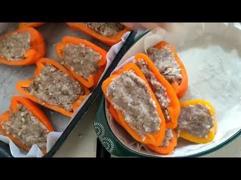 Видео: Фаршированный перец с овощами. Запечённые овощи | Stuffed peppers with vegetables. Baked vegetables