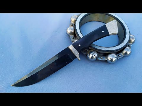 Видео: Секретный способ изготовления  черного ножа из подшипника + Обзор