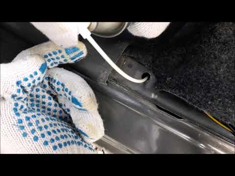 Видео: Антикоррозийная обработка порогов на Ланос,Шанс. Мовиль с баллончика.