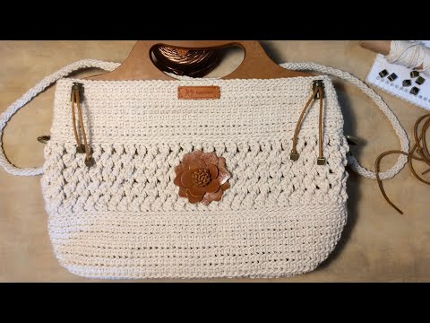 Видео: СУМКА КРЮЧКОМ НА ЛЕТО С РЕЛЬЕФНЫМИ ЭЛЕМЕНТАМИ. ЧАСТЬ 2.