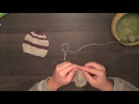 Видео: Шапочка спицами для недоношенного ребенка.Клуб 28 петель Мск.