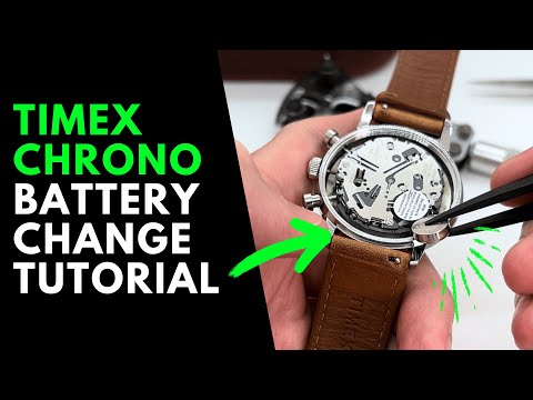 Видео: Замена батареи в часах-хронографе Timex