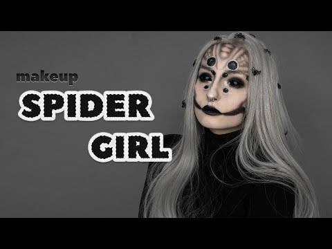 Видео: КАК СТАТЬ ПАУКОМ?! Жуткий макияж на хэллоуин! | Halloween makeup | Spider girl