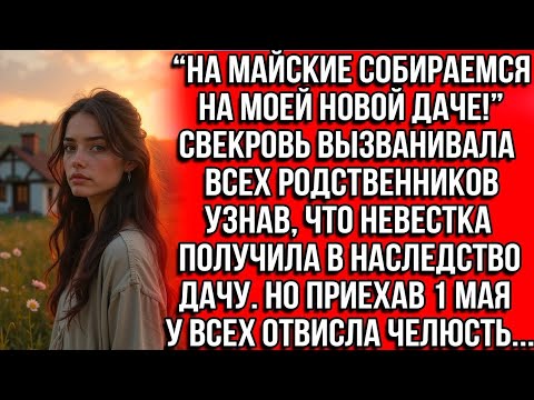 Видео: НА МАЙСКИЕ СОБИРАЕМСЯ НА МОЕЙ НОВОЙ ДАЧЕ!" СВЕКРОВЬ ПРИГЛАШАЛА УЗНАВ, ЧТО НЕВЕСТКА ПОЛУЧИЛА ДАЧУ.