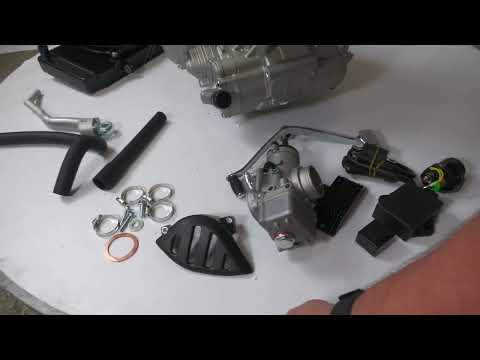 Видео: Двигатель ZONGSHEN NC450 ( ZS194MQ) 4х клапанный, жидкостное охлаждение, 6МКПП, кик + электростартер