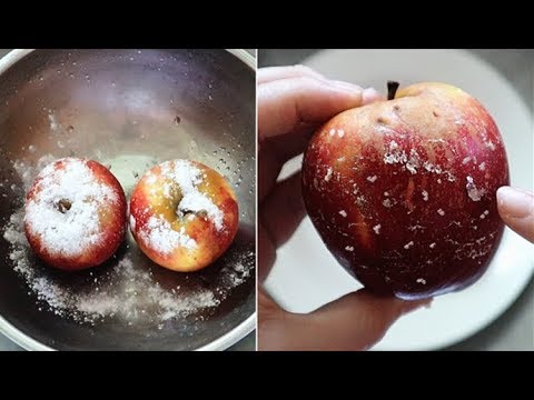 Видео: Как БЫСТРО очистить и удалить весь воск и пестициды с яблок!