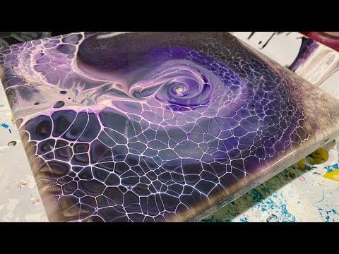 Видео: #99 Назревает электрический шторм Circular Swipe |  Акриловая заливка | Аннотация | Жидкое Искусство