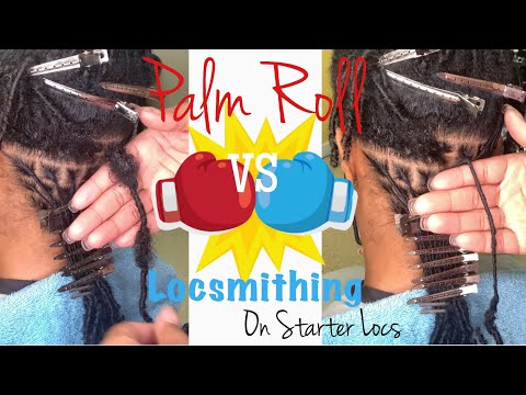 Видео: Palmroll против Locsmithing на двухмесячных Starter Locs #locs #palmroll #starterlocs #locsmithin...