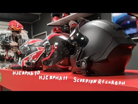 Видео: Сравнение шлемов 👉 Scorpions r1 air carbon 👉 HJC rpha 11 carbon 👉 HJC rpha 70