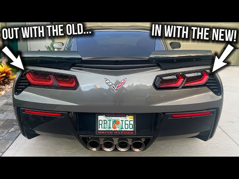 Видео: САМЫЕ КРУПНЫЕ ЗАДНИЕ ФОНАРИ ДЛЯ C7 CORVETTE! (C8 STYLE VLAND)