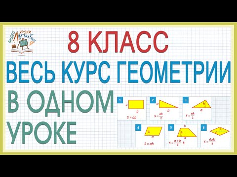 Видео: Повторение изученного в 8 классе Геометрия все темы просто! Вся геометрия 8 в одном уроке. Видеоурок