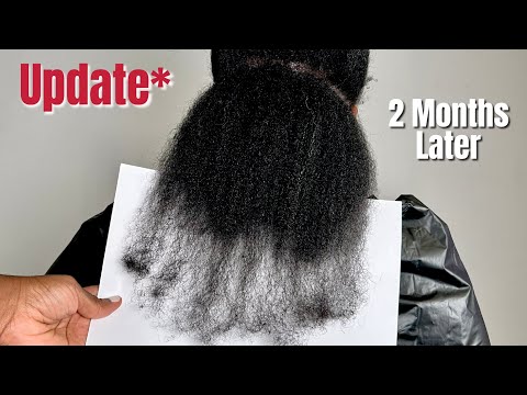 Видео: Она наконец-то сделала большую стрижку? | Двухмесячный обзор натуральной детоксикации волос с уча...