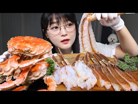 Видео: Сырой снежный краб и снежный краб на пару🦀Mukbang ASMR