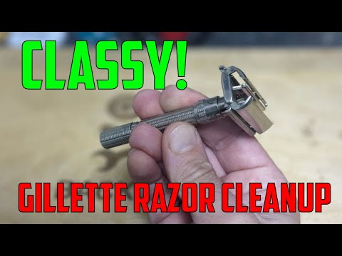 Видео: Vintage Gillette Slim Cleanup — я возвращаю этой легендарной бритве возможность пользоваться ею с...