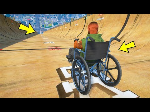 Видео: Джонни Мүгедек арбамен аспанға ұшып кетті (GTA V)