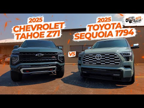Видео: Обзор и сравнение внедорожников из США: 2025 Toyota Sequoia 1794 vs Chevrolet Tahoe Z71