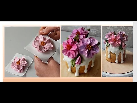 Видео: МК🌸"Оформление ПАСХАЛЬНОГО КУЛИЧА Цветами из ЗЕФИРА🌸+ рецепт