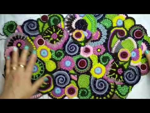 Видео: Фриформ крючком. Как связать изделие (рукава) в "зеркальном отражении".