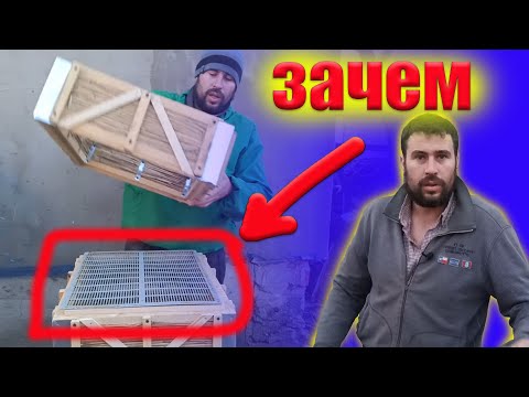 Видео: Зачем нужна ганемановская решетка в улье? Изоляция матки в ульях на пасеке, пчелы носят мед
