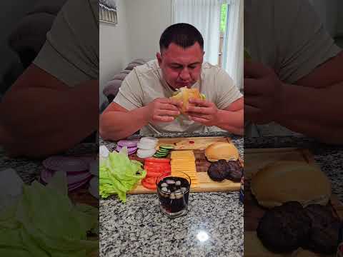 Видео: Бургер 🍔  мукбанг 💪