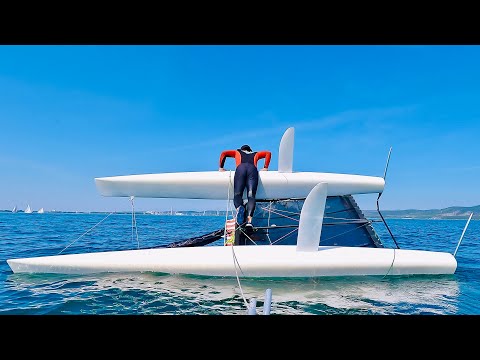 Видео: Hobie Cat — спасение при опрокидывании