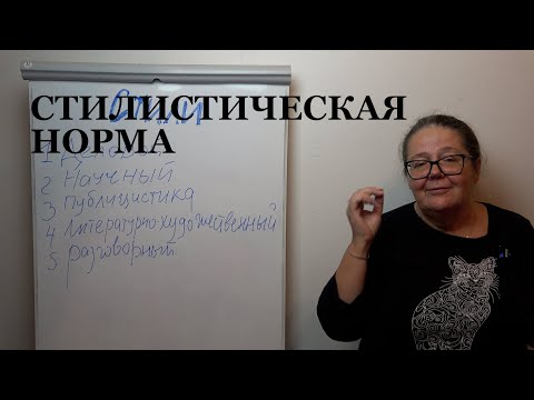 Видео: Стилистическая норма