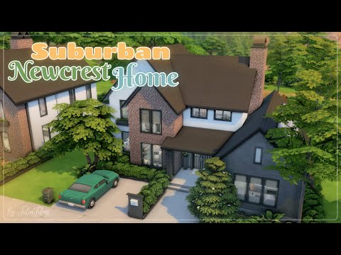 Видео: Пригородный дом в Ньюкресте🍏│Строительство│Suburban Newcrest Home│SpeedBuild│NO CC [The Sims 4]