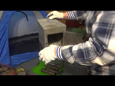 Видео: печка для палатки ЛЕГКАЯ, НАДЕЖНАЯ, ЭКОНОМНАЯ