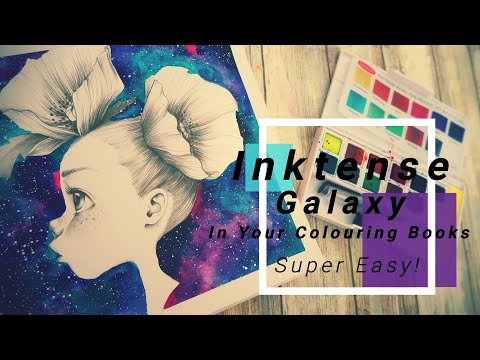Видео: Фон Inktense Galaxy — очень просто!