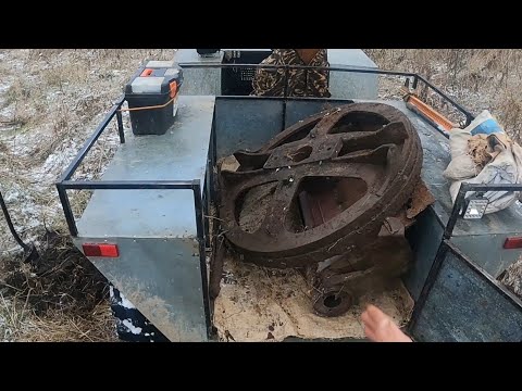 Видео: Огромная шестерня от ветряной мельницы. Металлокоп на старом урочище.
