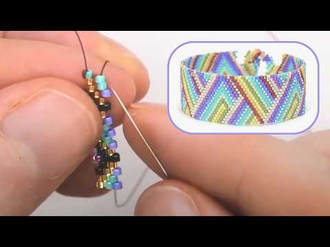 Видео: ЛУЧШИЙ МЕТОД: Учебное пособие по плетению пейоте для нечетного количества пейоте и как читать узо...