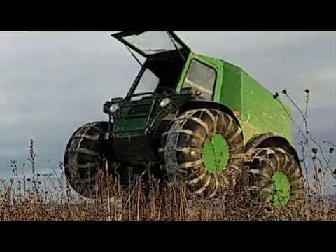 Видео: Обзор вездехода пневмахода полу шерп .  Провалился в камышах.