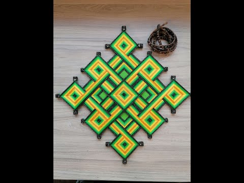 Видео: Мандала "Тибетский узел счастья" на форме Н.Реньш