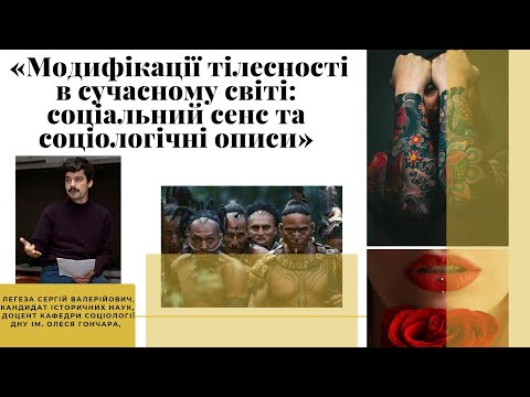 Видео: «Модифікації тілесності в сучасному світі: соціальний сенс та соціологічні описи»