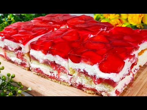 Видео: Самый известный летний торт, который тает во рту. Невероятно вкусный торт за 15 минут.