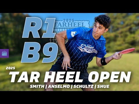 Видео: Yeet Street Discs представляет 24-й турнир Tar Heel Open | R1B9 | Смит, Ансельмо, Шульц, Шу |