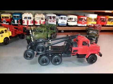 Видео: лесовозы  маз краз урал  в миниатюре