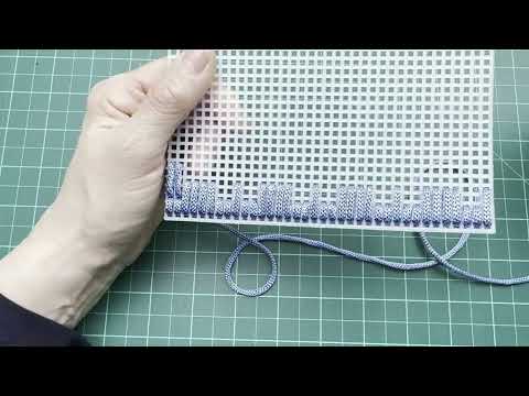 Видео: аккуратный стежок, библиотека стежков на пластиковой канве