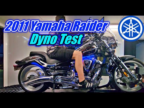 Видео: Динамометрический тест Yamaha Raider 2011 года с полным выхлопом и Commander