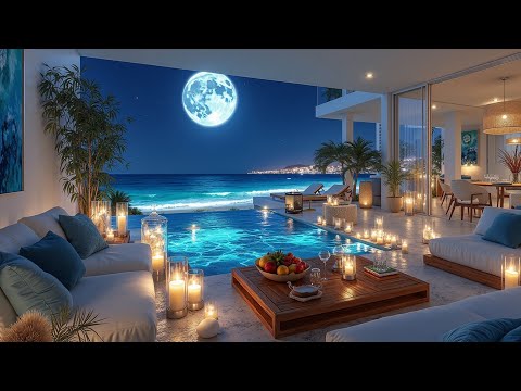 Видео: Тропические Хаус Гимны: Расслабляющий Микс с Волнами Океана и Атмосферой Полной Луны