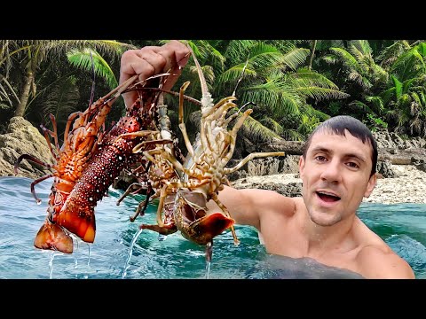 Видео: Ловля Лангустов и Крабов руками. Выживание на необитаемом острове без еды [СБОРНИК 1-го СЕЗОНА]