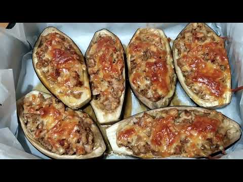 Видео: Вкуснейшие фаршированные баклажаны! Быстро, просто и вкусно! Stuffed eggplant. Delicious and simple!