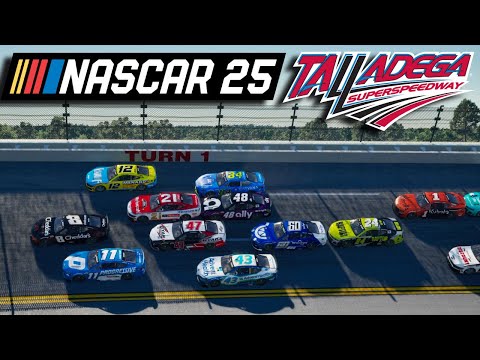 Видео: NASCAR 25 - Talladega: полный игровой процесс | Максимальная сложность/Без этапов