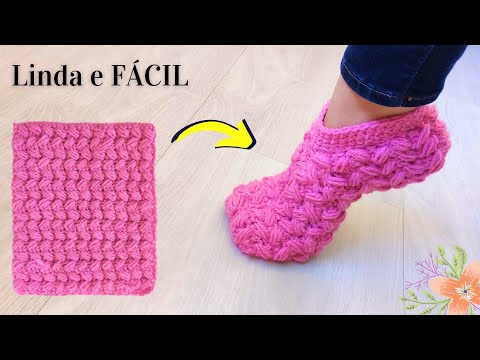 Видео: Тапочки EASY STEP BY CROCHET