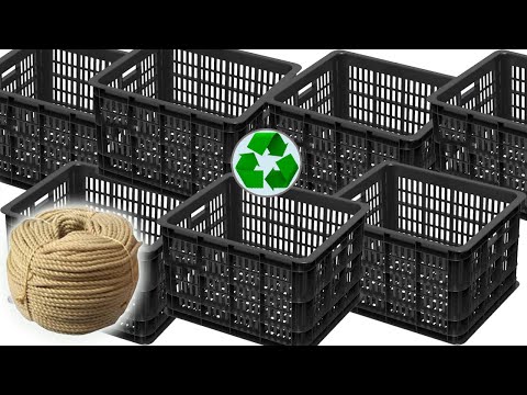 Видео: Удивительные идеи повторного использования пластиковых ящиков в мебели | Идеи для поделок из джута