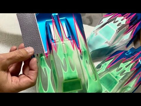 Видео: Как создавать текстуры и графику на аэрографических корпусах радиоуправляемых машинок. Точки, шес...