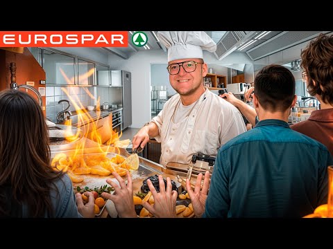 Видео: Работа Помощником Повара, Выдача Готовой ЕДЫ в Магазине EUROSPAR, Очень Весёлая Подработка...