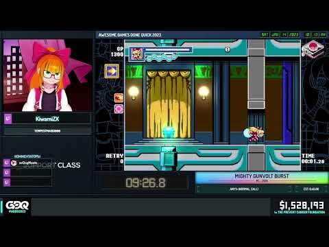 Видео: [RU] Mighty Gunvolt Burst от KiwamiZX за 35:49 - Awesome Games Done Quick 2023
